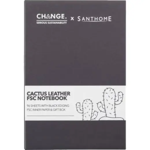 Kinel Change Collection Cactus Leather Journal Notebook Black Gift Box Top